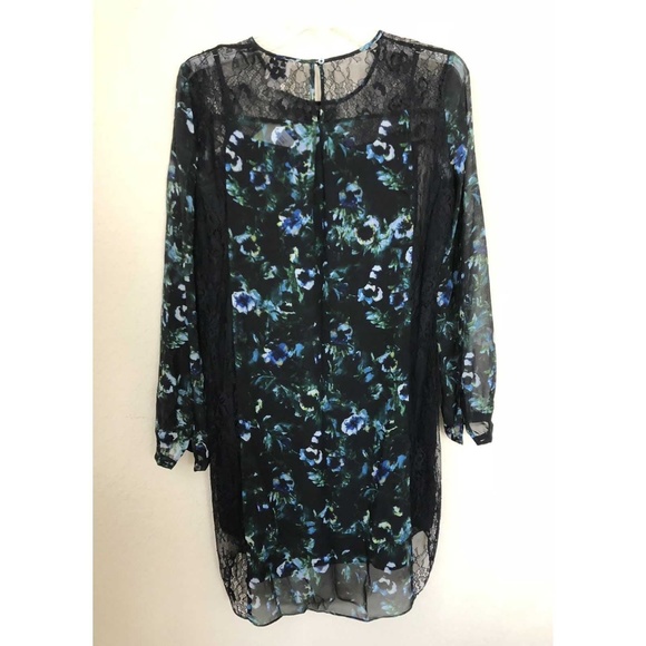 Haute Hippie Tangled Up Silk Lace Sheer Dress Sz S - Picture 6 of 7